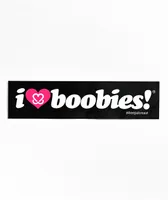 Keep A Breast Foundation I Heart Boobies Black Bumper Sticker