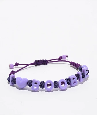 Keep A Breast Foundation I Heart Boobies EDC Purple Braid Bracelet