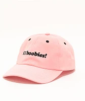 Keep A Breast Foundation I Heart Boobies Embroidered Pink Strapback Hat