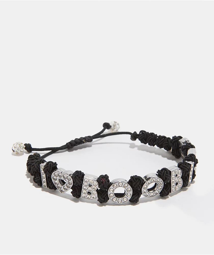 Keep A Breast Foundation I Heart Boobies Moulin Rouge Black Braid Bracelet