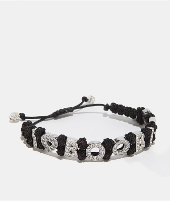 Keep A Breast Foundation I Heart Boobies Moulin Rouge Black Braid Bracelet