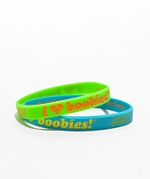 Keep A Breast Foundation I Heart Boobies Neon & Cactus Mini 2 Pack Bracelets