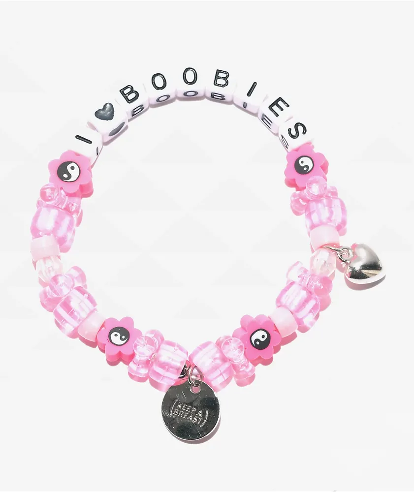 Kandi I Love Boobies! Bracelet Pink | Official Keep A Breast Foundation