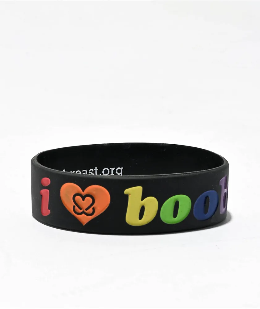 Keep A Breast Foundation I Heart Boobies Pride Black Bracelet