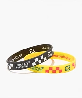 Keep A Breast Foundation x Vans Warped Tour Black & Yellow 2 Pack Bracelets