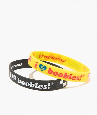 Keep A Breast Foundation x Vans Warped Tour Black & Yellow 2 Pack Bracelets