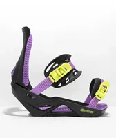 Kemper Freestyle Black, Purple & Yellow Snowboard Bindings