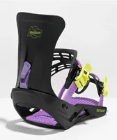 Kemper Freestyle Black, Purple & Yellow Snowboard Bindings