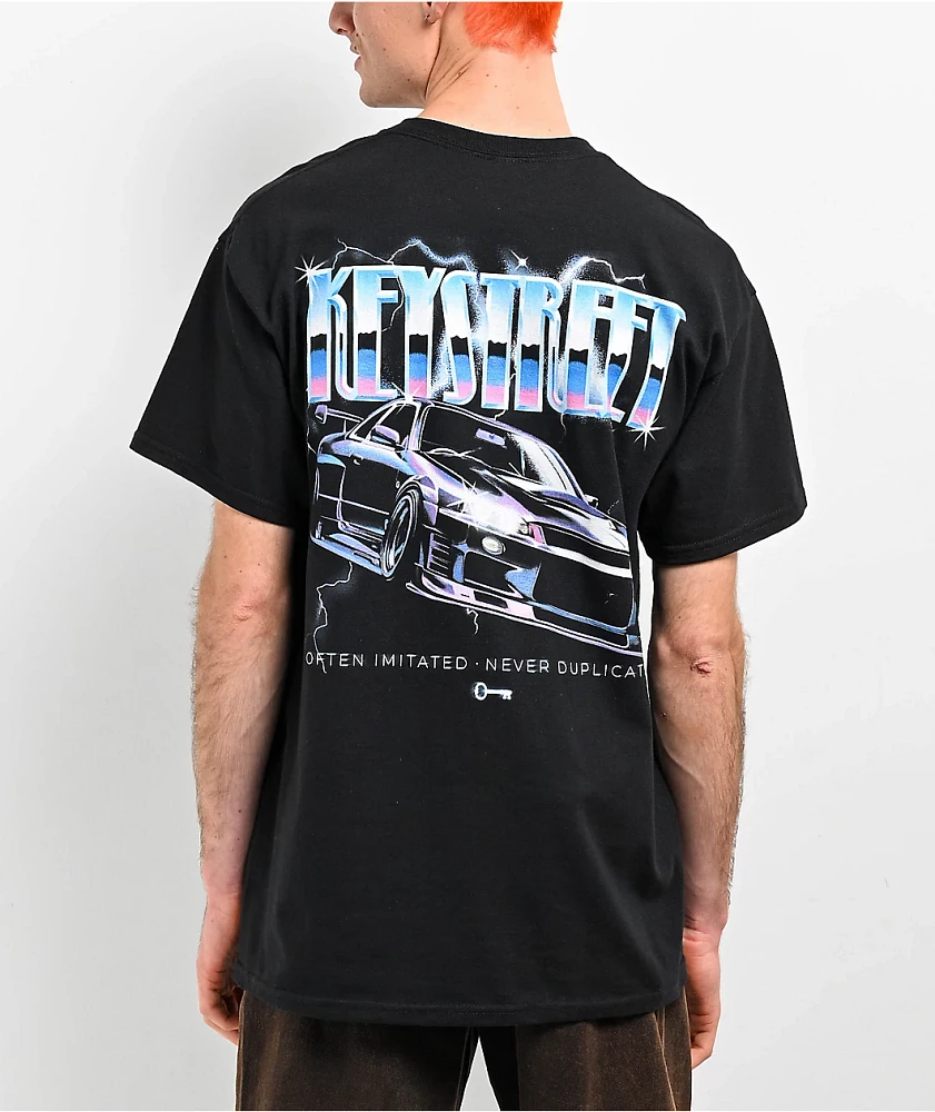 Key Street Airbrushed Black T-Shirt