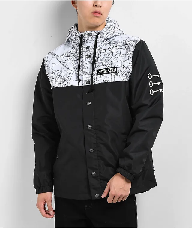 Brixton Claxton Crest Lined Black Windbreaker Jacket