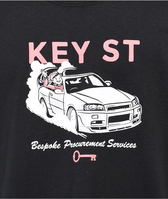 Key Street Driften Black Crop T-Shirt