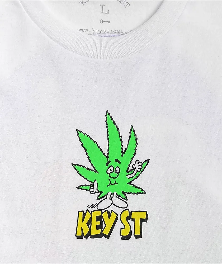Key Street Just A Leaf White T-Shirt