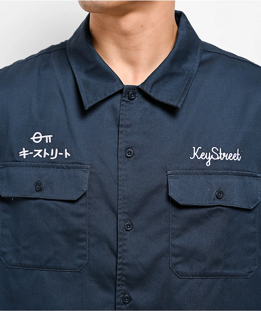 Key Street Kagi Navy Work Shirt