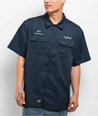 Key Street Kagi Navy Work Shirt
