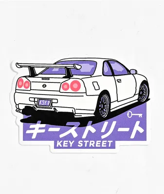 Key Street Kaijukaruma White Sticker