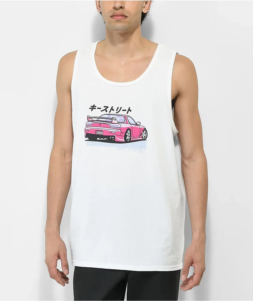 Key Street Kaiten White Tank Top