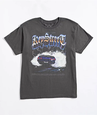 Key Street Kids Burnout Grey T-Shirt