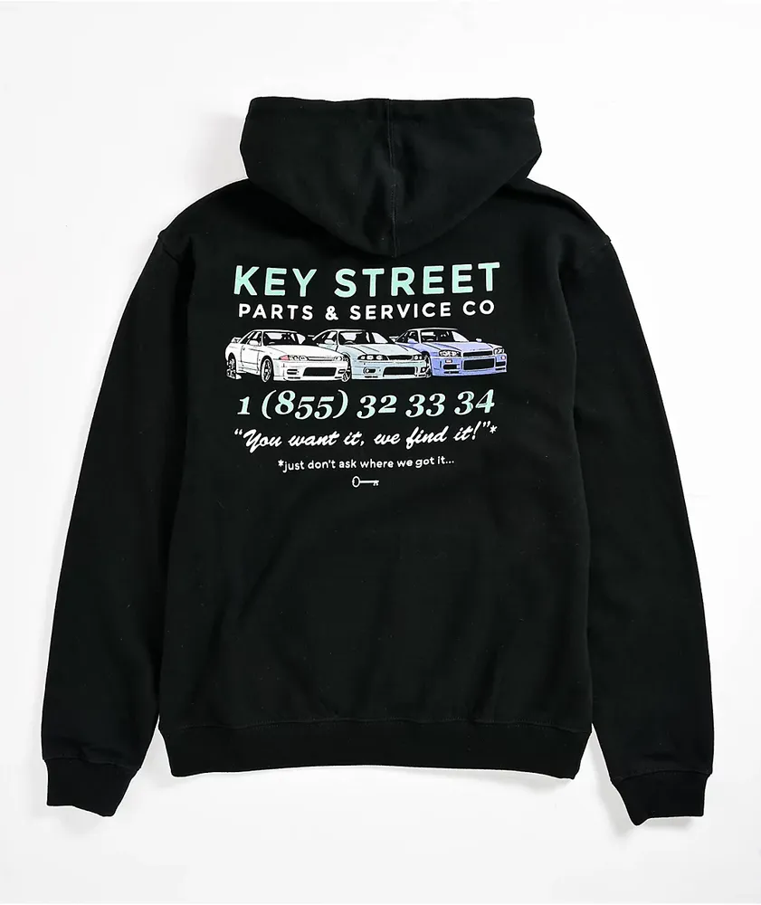 Key Street Kids Parts & Service Black Hoodie