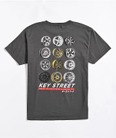 Key Street Kids Wheels Grey Wash T-Shirt