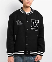 Key Street Lock And Key Black Varsity Jacket