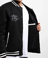 Key Street Lock And Key Black Varsity Jacket