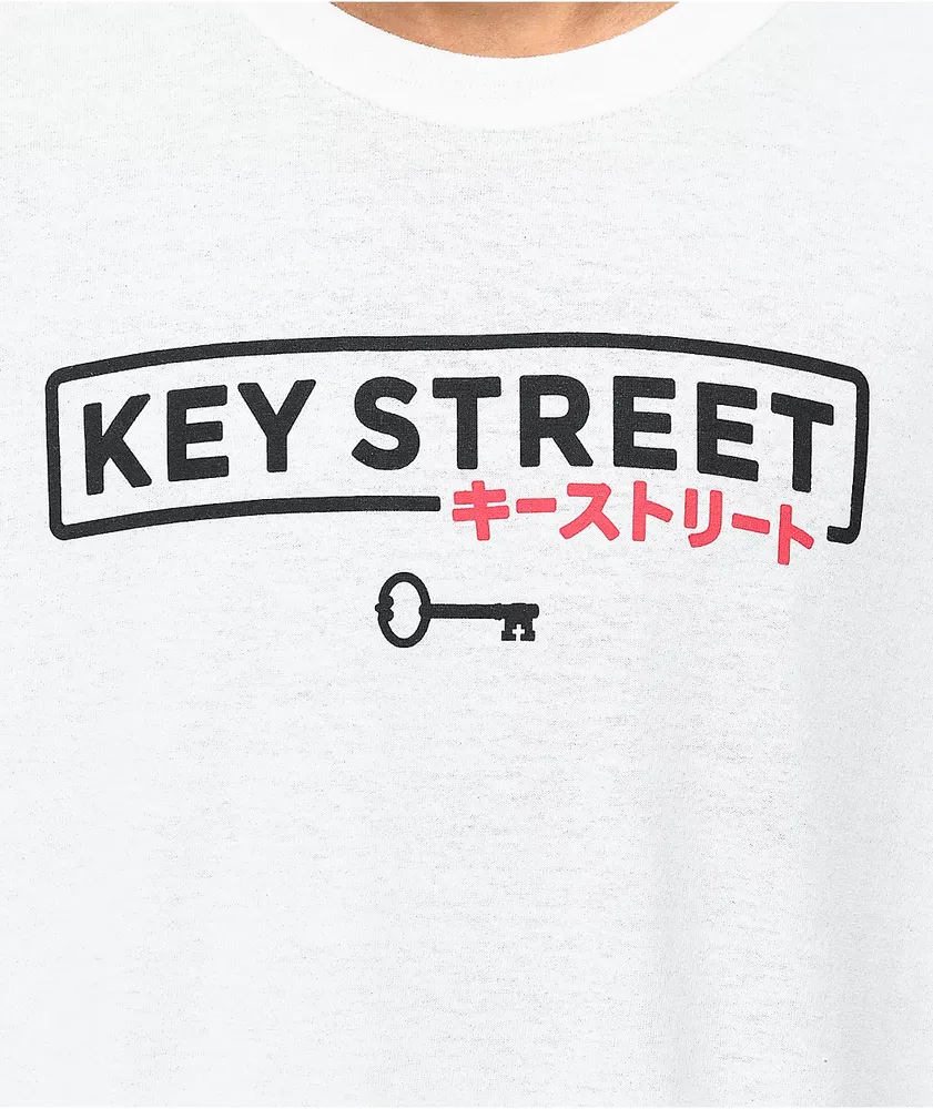 Key Street Old School White T-Shirt
