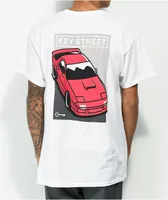 Key Street Old School White T-Shirt