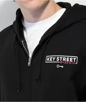 Key Street Old Skool Black Zip Hoodie