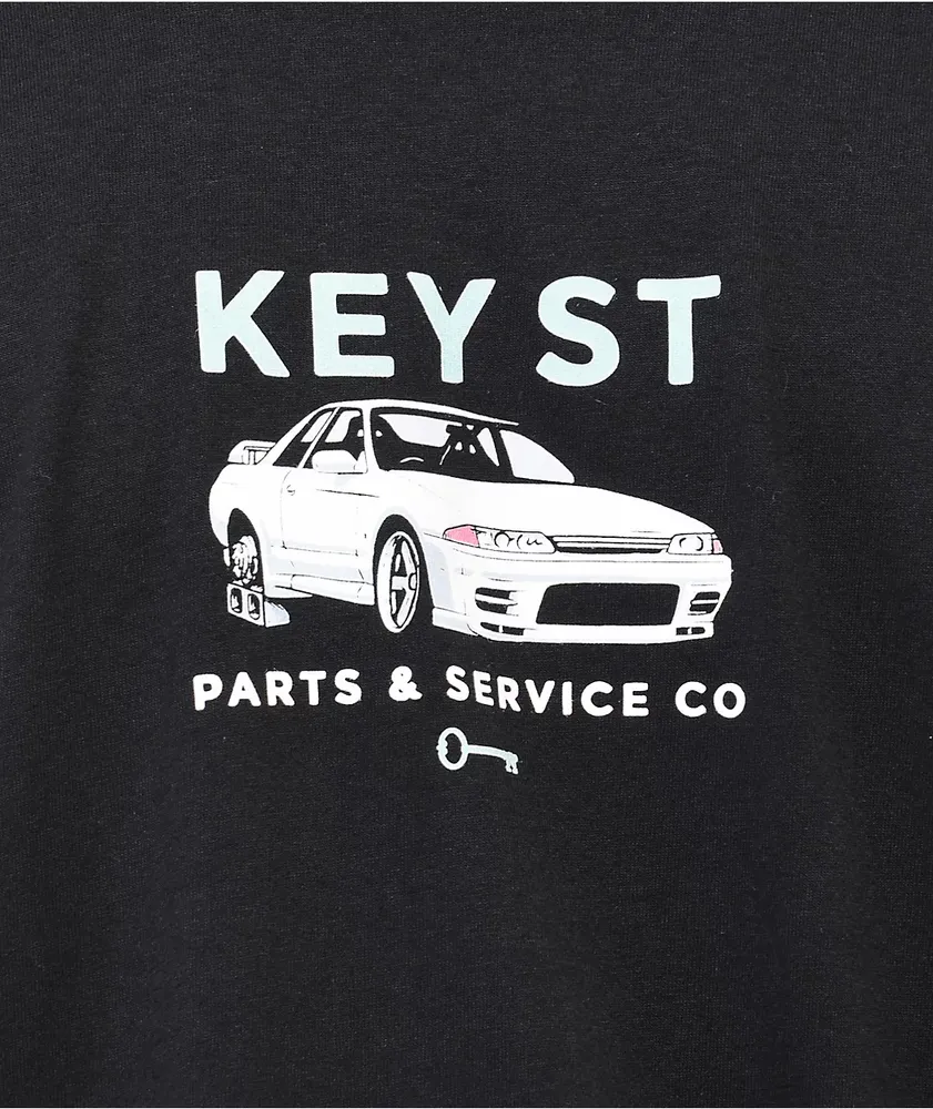 Key Street Parts & Service Black T-Shirt