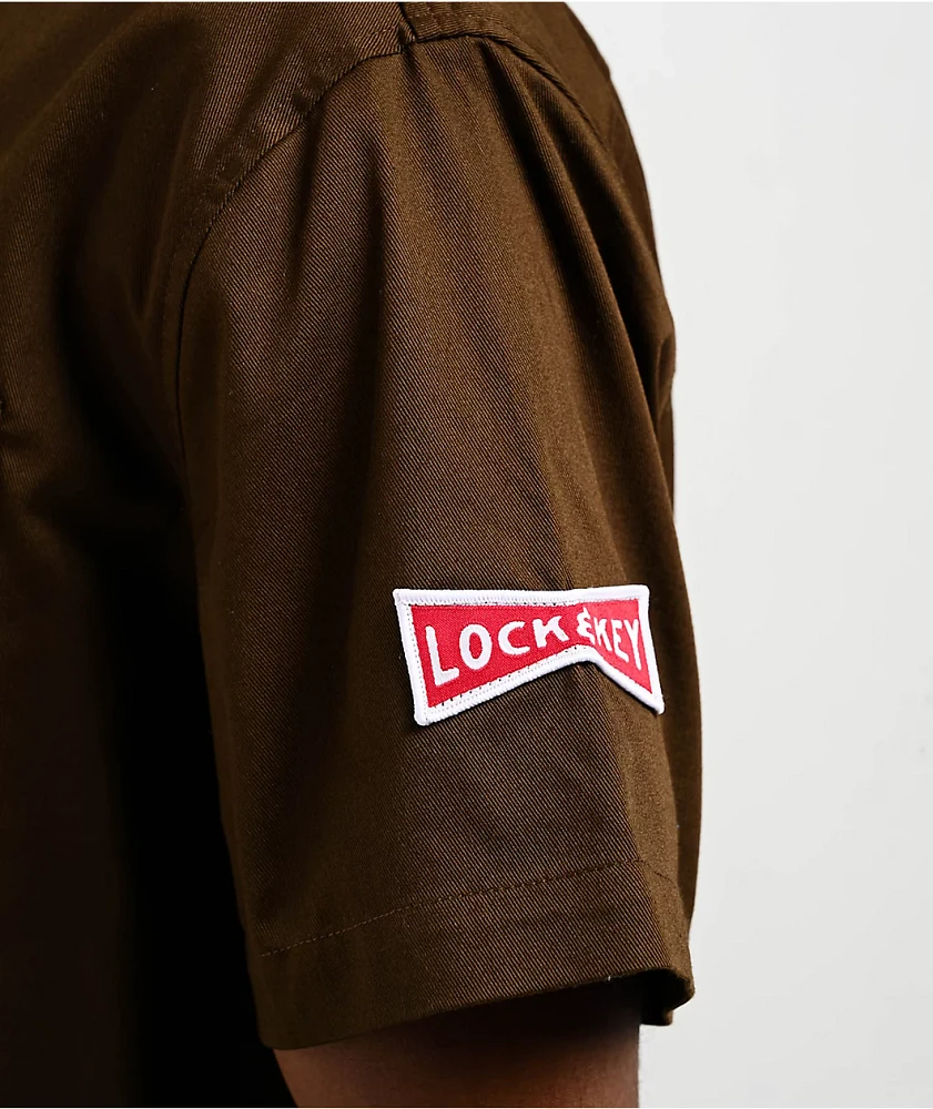Key Street Parts & Service Brown Work Shirt