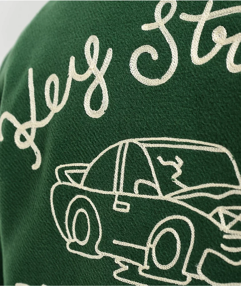 Key Street Parts & Service Green Varsity Jacket