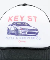 Key Street Parts And Service Black Trucker Hat