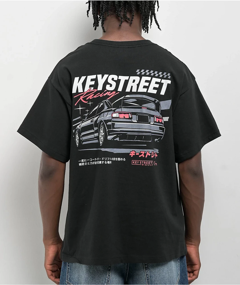 Key Street Racing Black T-Shirt