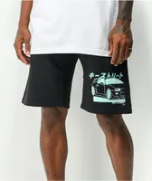 Key Street Saiko Black Sweat Shorts