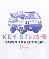 Key Street Tow Truck White T-Shirt