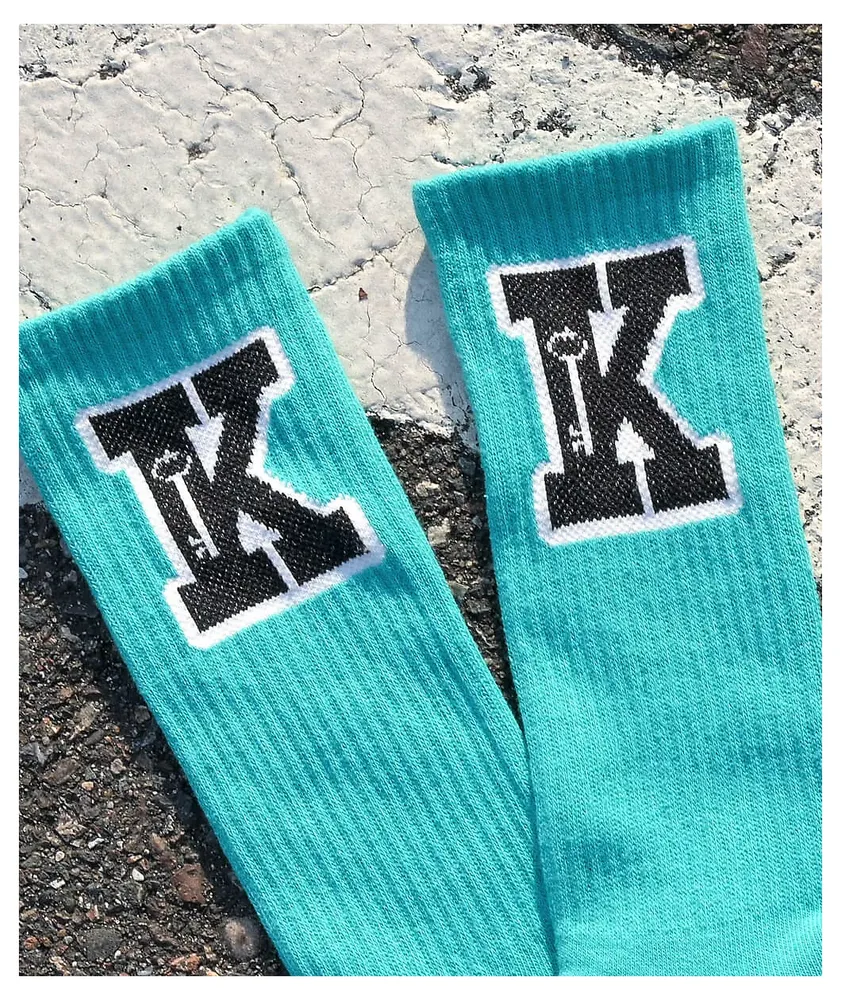 Key Street Turqouise Crew Socks
