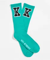 Key Street Turqouise Crew Socks