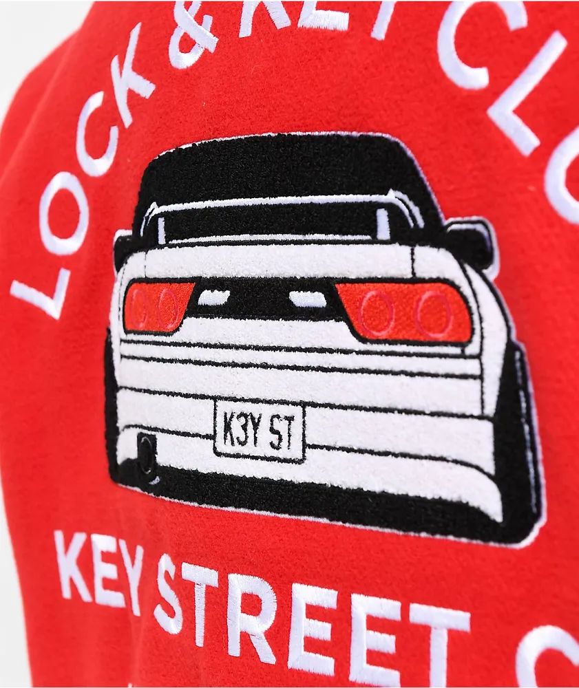 Key Street Varsity Red & White Jacket