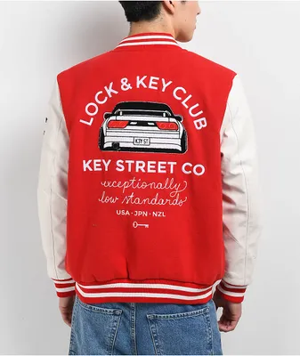 Key Street Varsity Red & White Jacket