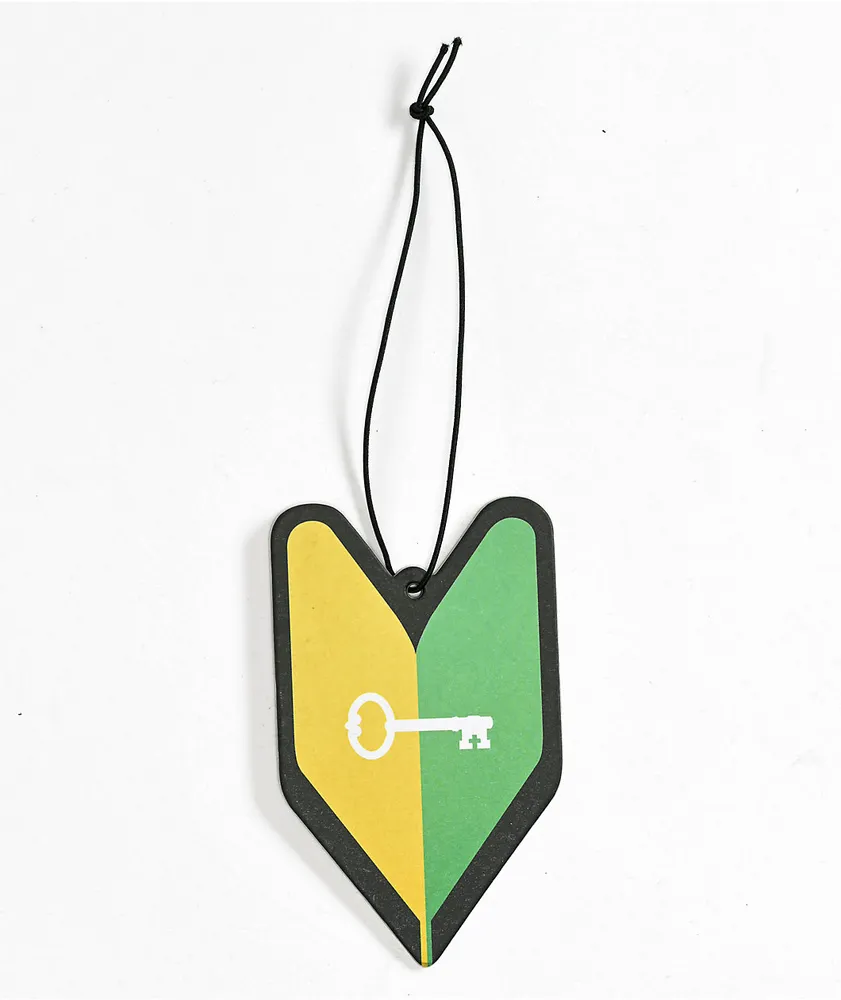 Key Street Wakaba Mark Green & Yellow Air Freshener