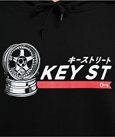 Key Street Wheels Black Hoodie