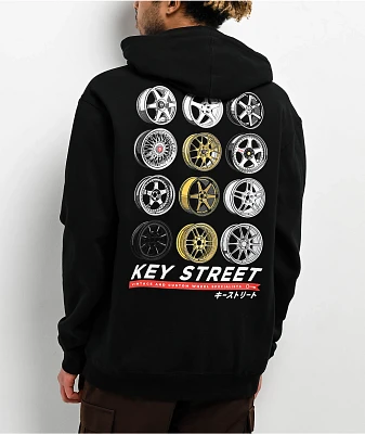 Key Street Wheels Black Hoodie