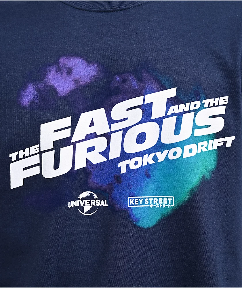 Key Street x Fast & Furious Tokyo Drift Navy T-Shirt