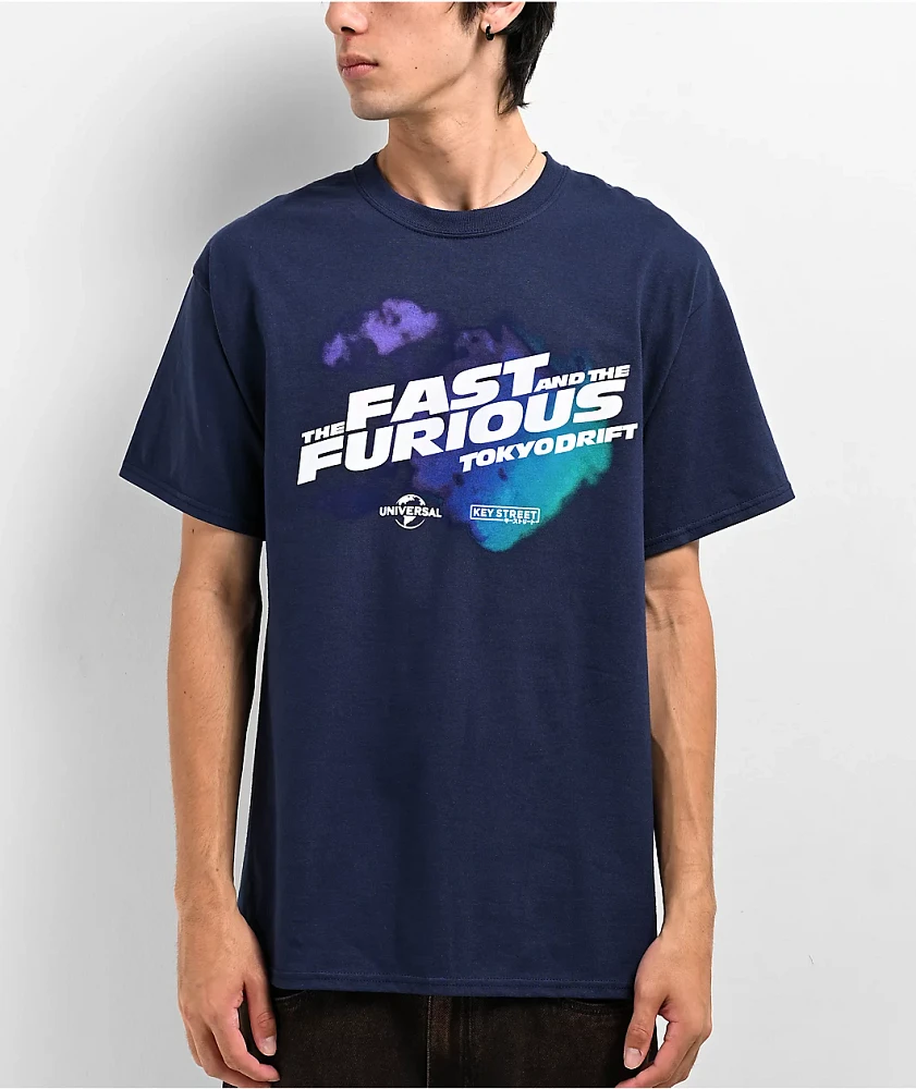 Key Street x Fast & Furious Tokyo Drift Navy T-Shirt