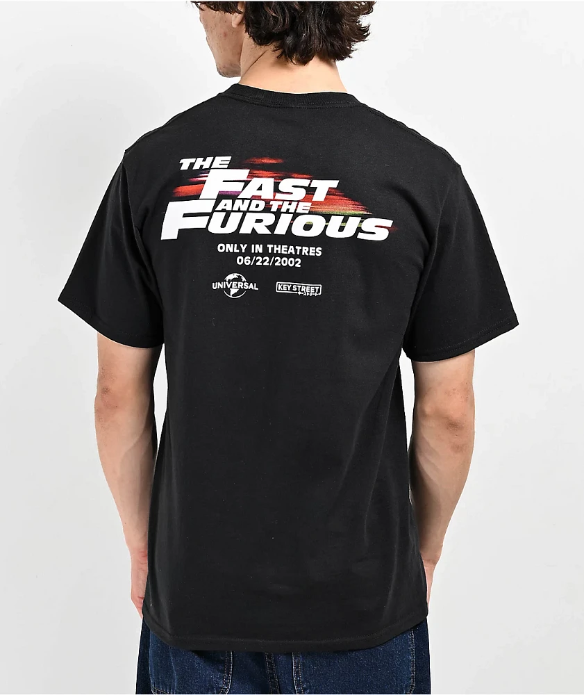 Key Street x The Fast And The Furious Brian's Car Black T-Shirt 