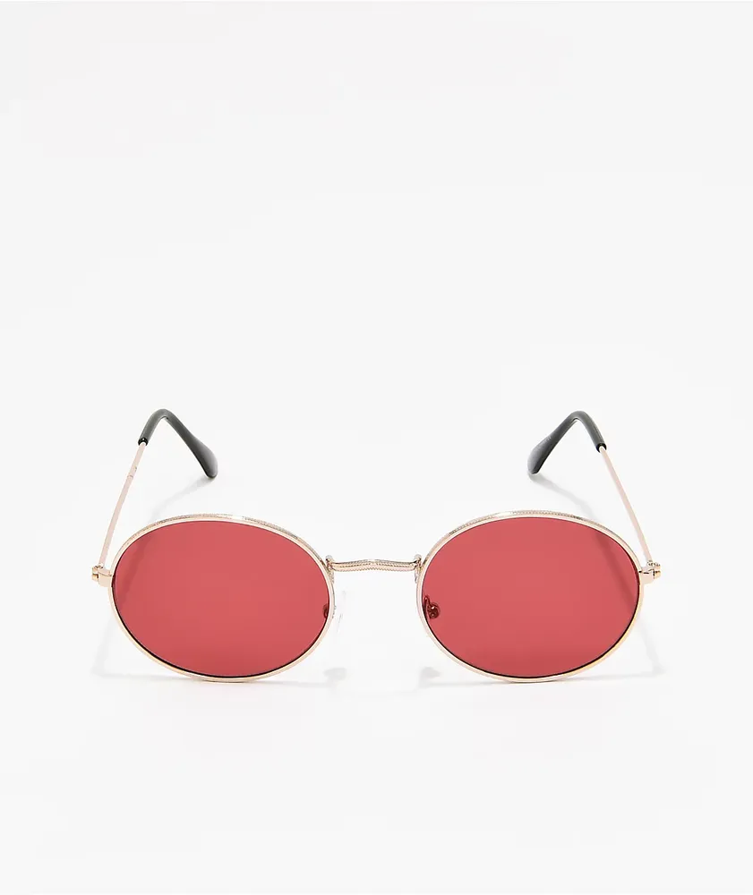 Kid Red Round Sunglasses