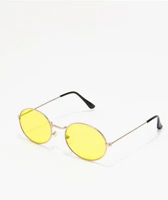 Kid Yellow Round Sunglasses