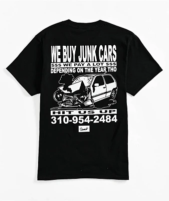 Kids Donut Junk Cars Black T-Shirt