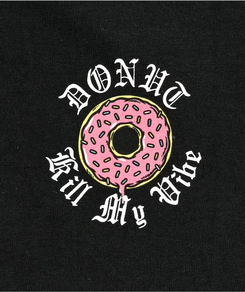 Kids Donut Kill My Vibe Black T-Shirt