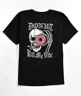 Kids Donut Kill My Vibe Black T-Shirt